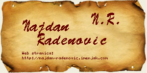 Najdan Radenović vizit kartica